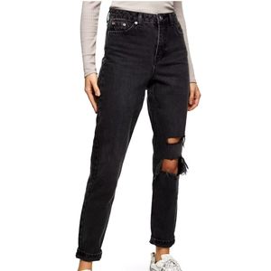 Topsham Mom Jeans In Washed Black